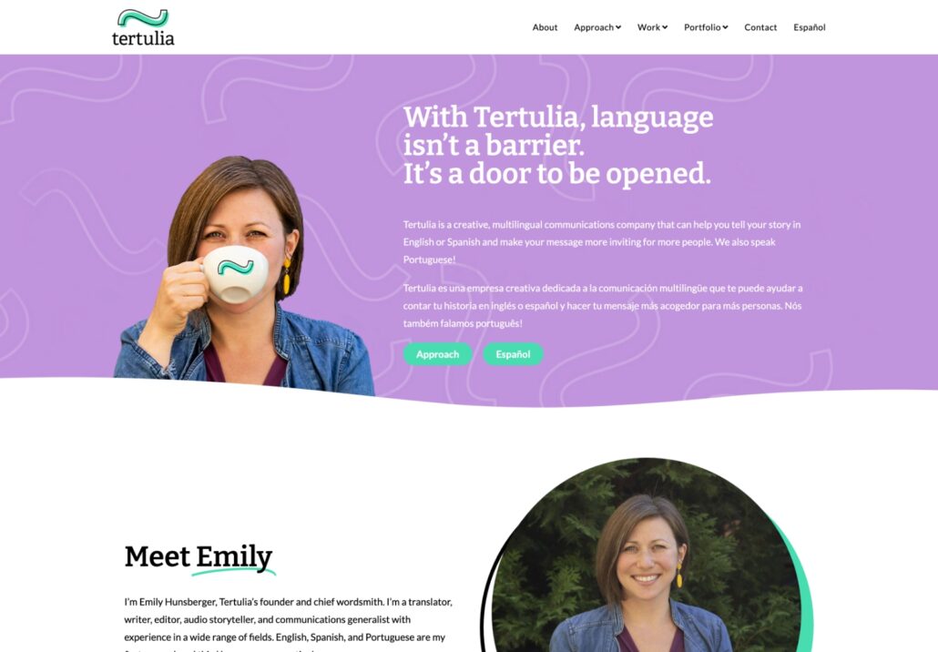 Tertulia Spanish - Language Learning/Teaching - Homepage Screenshot